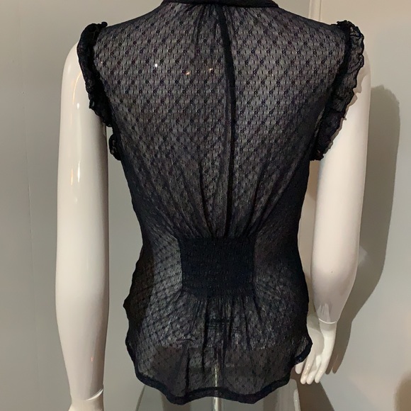 The Limited size small navy lace top - Picture 3 of 8